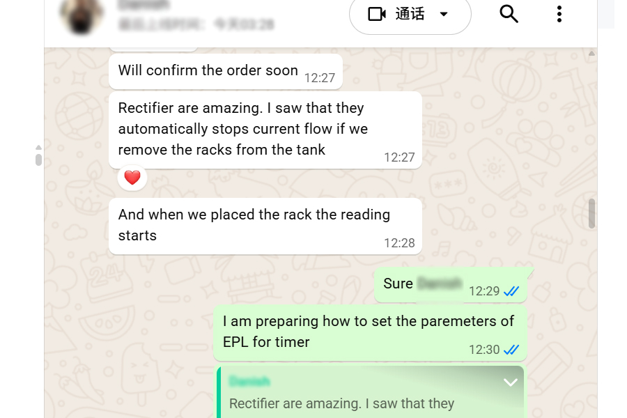 Feedback from an Indian Customer Using Surface Treatment Rectifiers