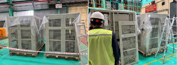 Customer team at installation and commissioning site for 8000A rectifier in Vietnam
